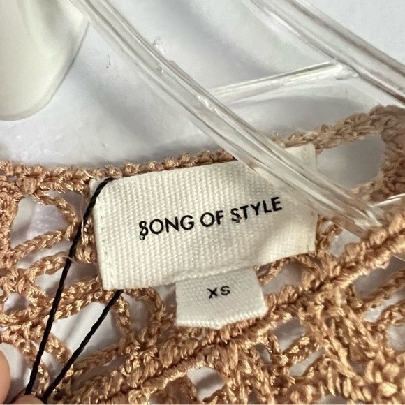 NWT Song Of Style Dani Crochet Fringe Cover Up Dress - XS - Picture 5 of 9